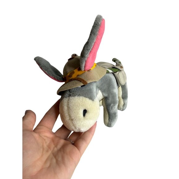 Vintage 90s Disney World Eeyore Winnie The Pooh Plush With Safari Hat & Saddleba - Picture 2 of 6